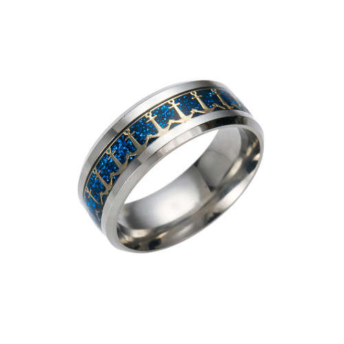 Mens Titanium Nautical Anchor Design Band. Ring Size 6,7,8,9,10,11,12,13